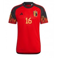 Belgicko Thorgan Hazard #16 Domáci futbalový dres MS 2022 Krátky Rukáv
